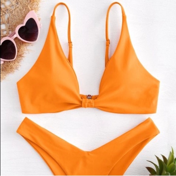 zaful orange bikini